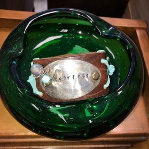 Fearless leather cuff bracelet